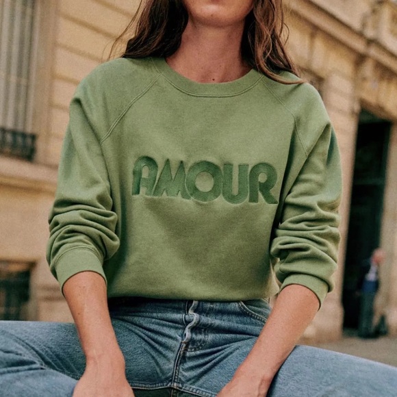 Sézane AMOUR Sweatshirt - Picture 1 of 7